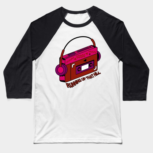 running up that hill walkman trippy Baseball T-Shirt by goblinbabe